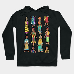 African Women Kanga Cloth Hoodie